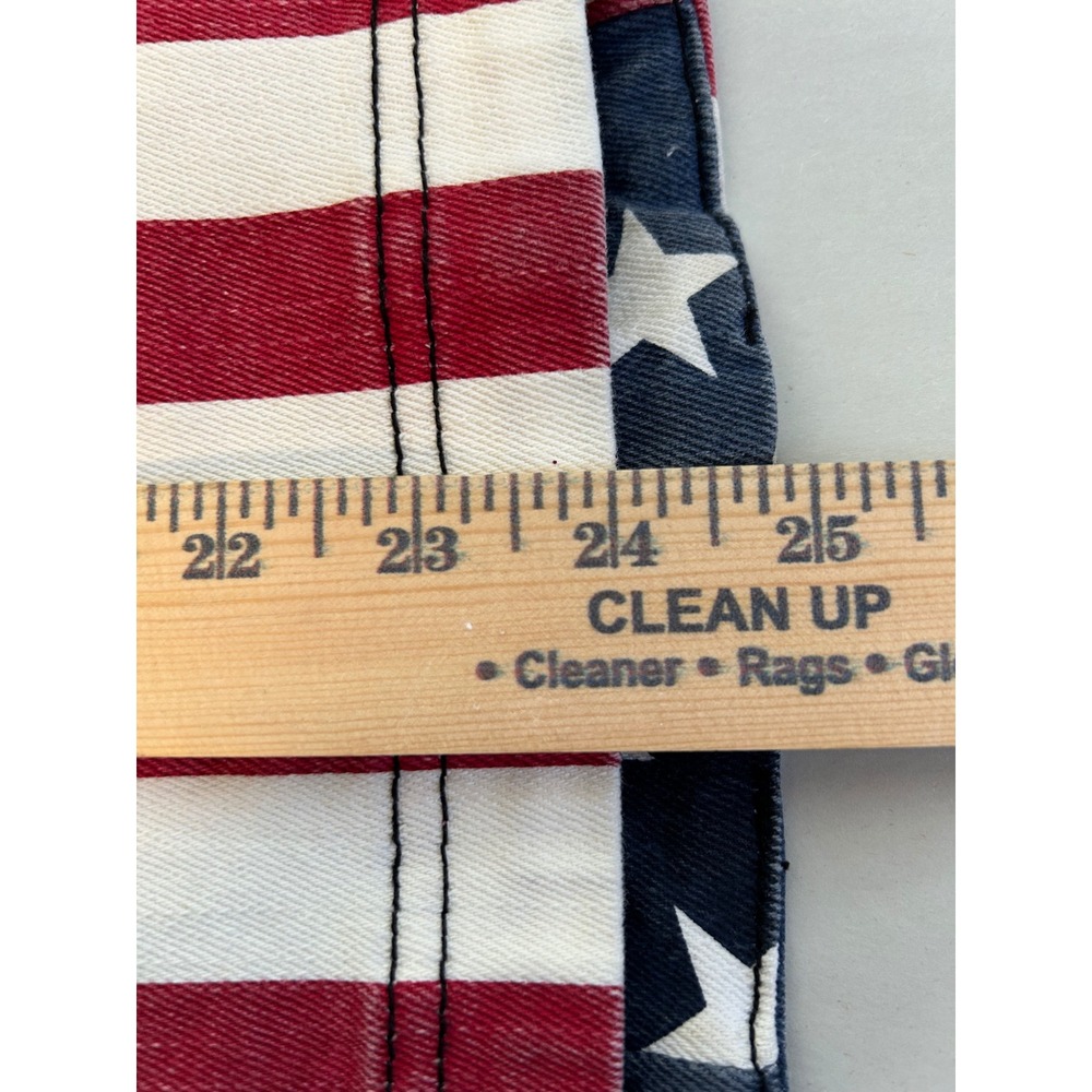 Lip‎ Service Cult Womans American Flag Denim Moto Vest Stars Stripes Medium Punk - Picture 7 of 8